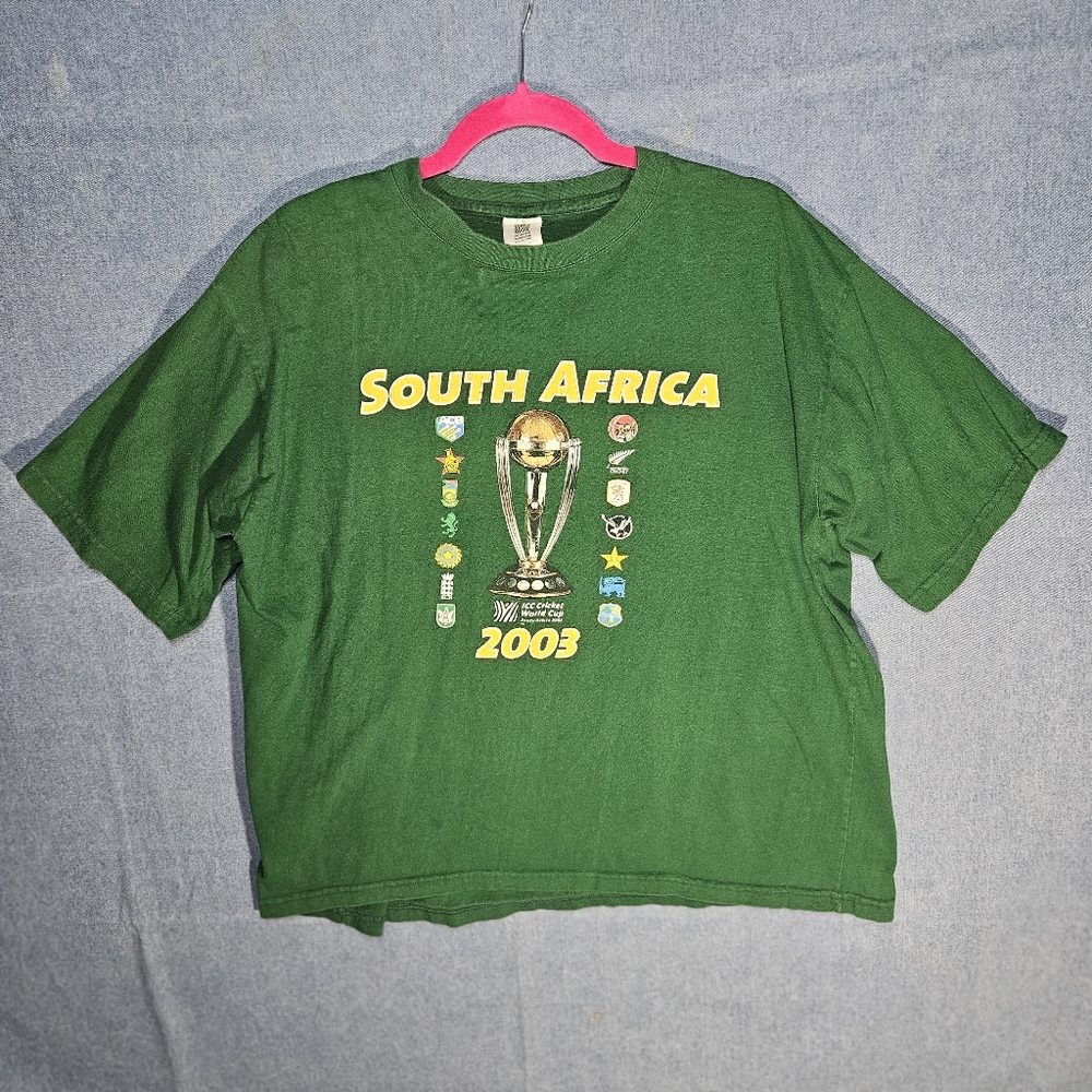 Vintage ICC Cricket World Cup 2003 T-Shirt – South Africa – Size Large